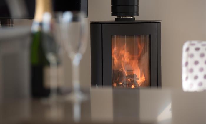 Enjoy your cosy real fire wood-burner